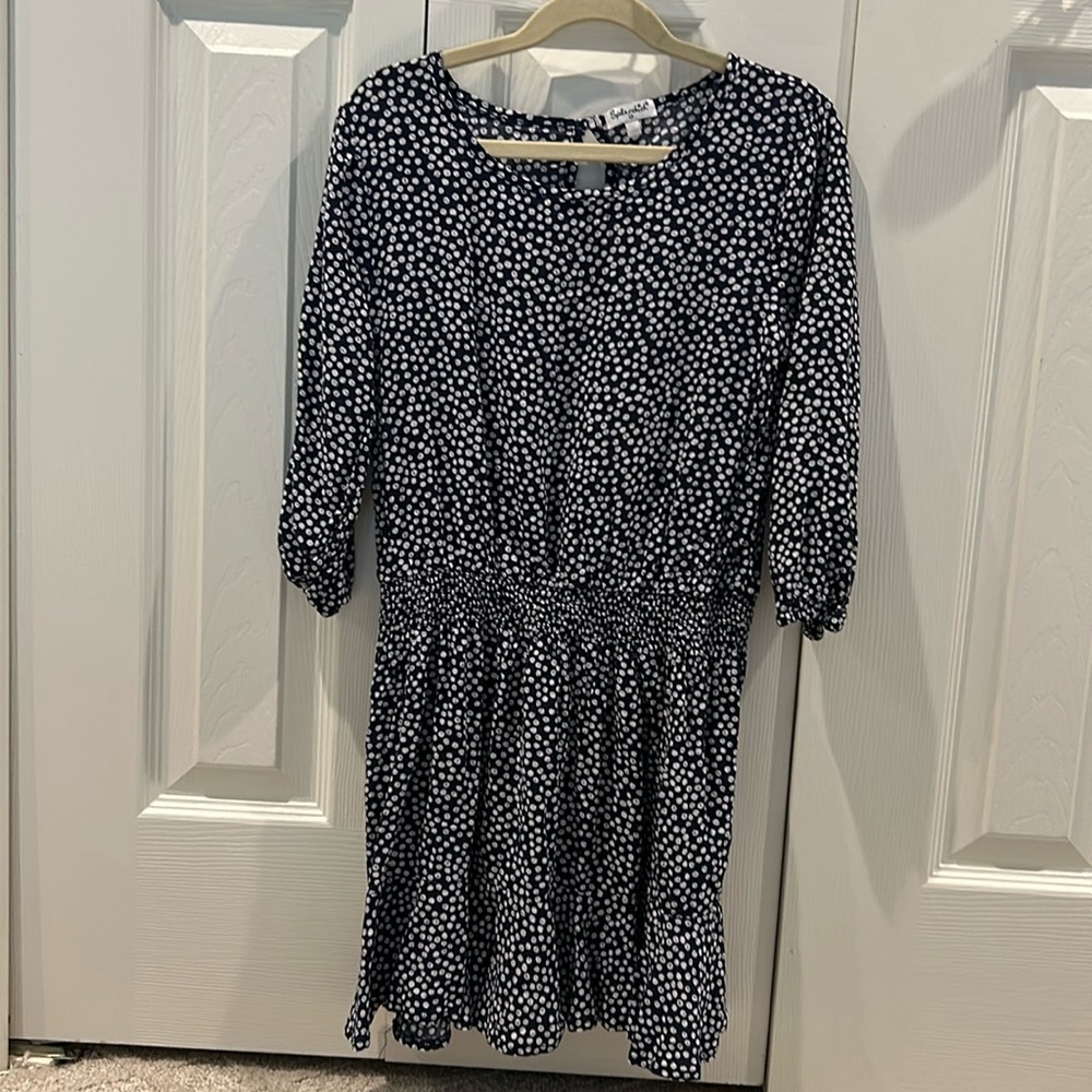 Girls splendid size 12 navy and white dress